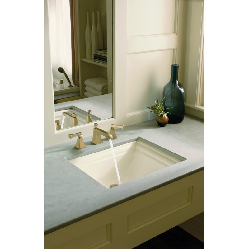 K23390,33,47 Kohler Memoirs Vitreous China Rectangular Undermount Bathroom Sink with Overflow
